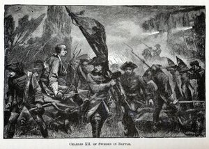 تشارلز الثاني عشر من السويد في المعركة ، 1882 بواسطة غير معروف