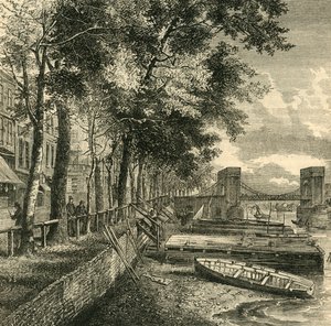 Cheyne Walk و Cadogan Pier ، c1876. بواسطة غير معروف