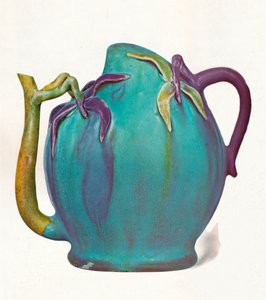 إبريق النبيذ الصيني مع الزجاج الملون ، c1680 بواسطة غير معروف