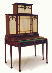 Chippendale Mahogany Secretaire Bookcase ، منتصف القرن الثامن عشر ، 1930. بواسطة غير معروف