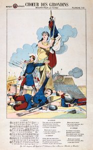 جوقة جيروندينز ، ورقة الأغاني ، الحرب الفرنسية البروسية ، 1870-1871. بواسطة غير معروف