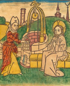 المسيح وامرأة السامرة ، 1485 على الأرجح. بواسطة غير معروف