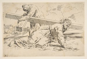 المسيح يحمل الصليب على ظهره ، نسخة بعد Cantarini ، كاليفورنيا. 1637-1639 أو بعد ذلك. بواسطة غير معروف