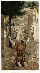 المسيح يشفي البرص في كفرناحوم ، c1890 بواسطة غير معروف