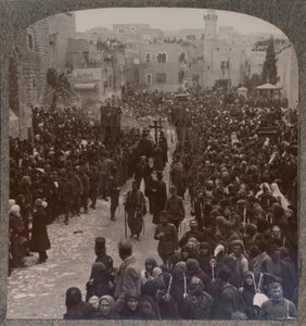 موكب عيد الميلاد في بيت لحم ، c1900 بواسطة غير معروف
