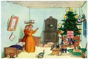 مشهد عيد الميلاد من King Nutcracker بواسطة هاينريش هوفمان ، 1853 1956 بواسطة غير معروف