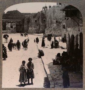 كنيسة المهد ، بيت لحم ، حوالي ١٩٠٠ بواسطة غير معروف