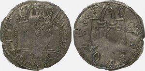 عملة سريبرينيك من Grand Duke Vladimir Svyatoslavich Reverse: Symbol of Rurikids ، 980-1015 بواسطة غير معروف