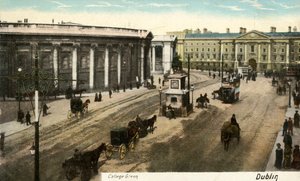 College Green - دبلن ، أواخر القرن التاسع عشر وأوائل القرن العشرين. بواسطة غير معروف