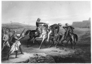قتل العقيد بلات على يد المتمردين في Mhow ، c1860 بواسطة غير معروف