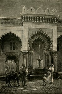 رواق جامع الكبير الكبير ، الجزائر ، 1890. بواسطة غير معروف