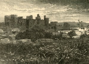 قلعة كونواي ، من الطريق إلى لانروست ، 1898. بواسطة غير معروف
