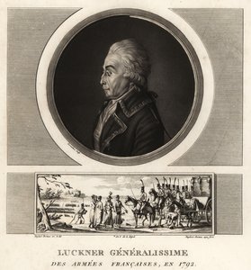 الكونت نيكولا لوكنر ، الجنرال الثوري الفرنسي ، Generalissime des Armees Francaises ، أُعدم عام 1794 بواسطة غير معروف