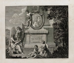 غلاف الطبعة الأولى من النتيجة الصوتية لأوبرا كوزو فان توت بواسطة WA Mozart ، 1794. بواسطة غير معروف