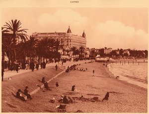 Croisette Promenade - Beach and Casino ، كان ، 1930. بواسطة غير معروف