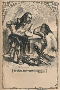 Crusoe تعليم الجمعة ، c1870 بواسطة غير معروف