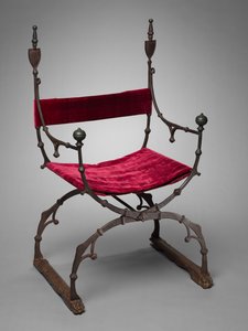 كرسي قابل للطي Curule ، ج. 1450-1500. بواسطة غير معروف