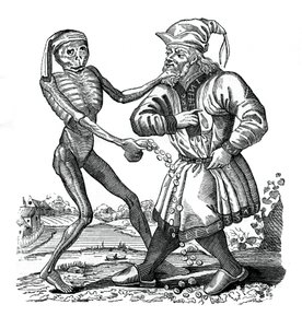 الموت واليهودي ، حلقة من رقصة الموت ، 1441 ، 1870 بواسطة غير معروف