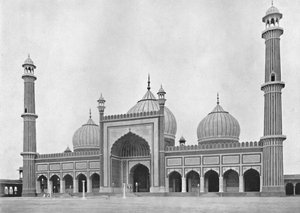 دلهي. مسجد جمعة ، c1910. بواسطة غير معروف