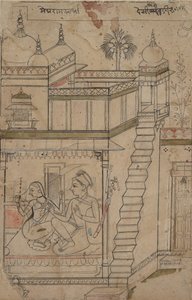 Desvarari Ragini: ورقة من سلسلة ragamala Garland of Musical Modes ، أوائل القرن الثامن عشر. بواسطة غير معروف