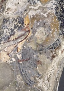 Detail from a Paleochristian fresco in the apse (fresco) (see 138684-85) بواسطة غير معروف
