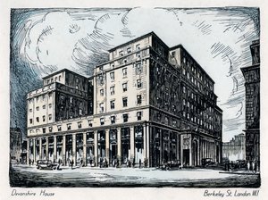 منزل ديفونشاير ، شارع بيركلي ، لندن ، c1910-1929 بواسطة غير معروف