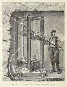 آلة حفر الماس التي صممها جورج ليشوت ، حانة. نقش 1883 ، 1883. بواسطة غير معروف