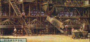 الماس . مصنع غسيل ، كيمبرلي ، 1928 بواسطة غير معروف