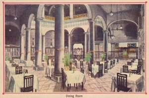 غرفة الطعام - فندق فلوريدا - هافانا - كوبا ، c1910 بواسطة غير معروف