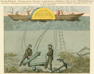 الغواصون ينقذون البنادق من قاع البحر ، c1855 بواسطة غير معروف