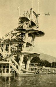 منصة غوص ، ميلستات ، كارينثيا ، النمسا ، c1935. بواسطة غير معروف