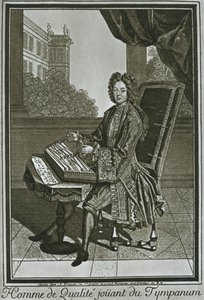 Dulcimer tympanum ، النقش الفرنسي في القرن السابع عشر ، 1948 بواسطة غير معروف