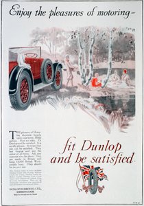 إعلان إطارات دنلوب ، 1925 بواسطة غير معروف