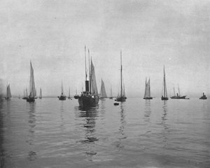الصباح الباكر في خليج نيويورك ، الولايات المتحدة الأمريكية ، c1900. بواسطة غير معروف