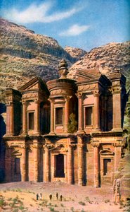 دير الدير ، البتراء ، الأردن ، 1924 بواسطة غير معروف