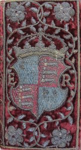 مطرزة مخملية مطرزة على عظات John Udalls بأذرع إليزابيث الأولى ، 1596 بواسطة غير معروف