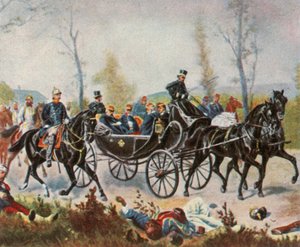 أُخذ الإمبراطور نابليون لرؤية الملك بواسطة بسمارك ، 2 سبتمبر 1870 ، 1936. بواسطة غير معروف