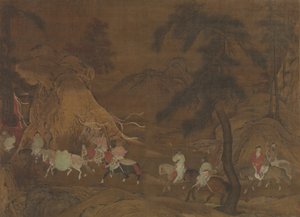 رحلة الإمبراطور Xuanzong إلى شو ، منتصف القرن الثاني عشر. بواسطة غير معروف