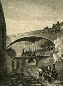 مدخل نفق كليركينويل من شارع فارينجدون ، c1876. بواسطة غير معروف