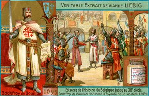 حلقات في تاريخ بلجيكا حتى القرن الثالث عشر: Godfrey of Bouillon، c1900 بواسطة غير معروف