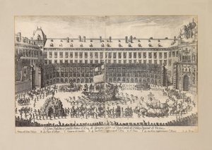 باليه الفروسية في فناء فيينا هوفبورغ ... ، 1667. بواسطة غير معروف