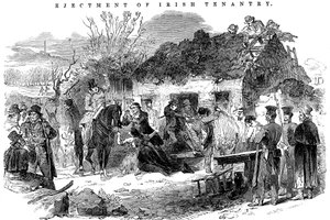 عائلة فلاحين أيرلنديين تم طردهم ، 1848 بواسطة غير معروف