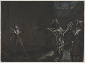 إعدام دوق إنغين ، 21 مارس 1804 ، ج. 1870. بواسطة غير معروف