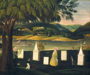 أرض دفن الأسرة ، ج. 1840. بواسطة غير معروف