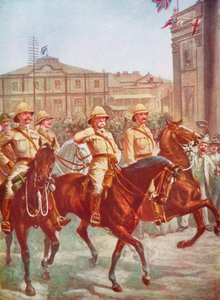 المشير روبرتس يخفف حصار كيمبرلي ، حرب البوير ، جنوب أفريقيا ، 1900 بواسطة غير معروف