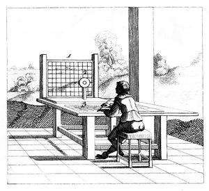 شخصية تمارس رسم المنظور ، 1639 بواسطة غير معروف