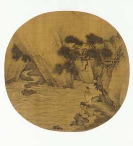 الصيد بواسطة السيل الجبلي ، سلالة مينغ ، 1368-1644. بواسطة غير معروف