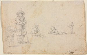 خمس دراسات الشكل ، 1600s. بواسطة غير معروف