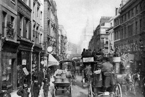 شارع فليت كما يظهر من مقابل محكمة ساليسبري ، لندن ، 1880 1926-1927 بواسطة غير معروف
