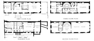 مخططات الطوابق ، منزل السيدة WK Vanderbilt ، مدينة نيويورك ، 1924 بواسطة غير معروف